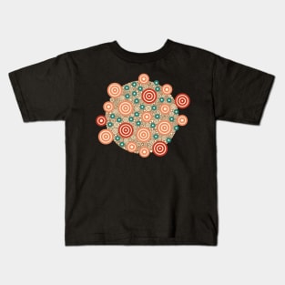 Aztec Warrior Pattern Burst v2 Circle Design Kids T-Shirt